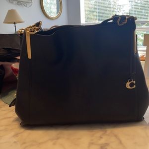 Coach black leather purse